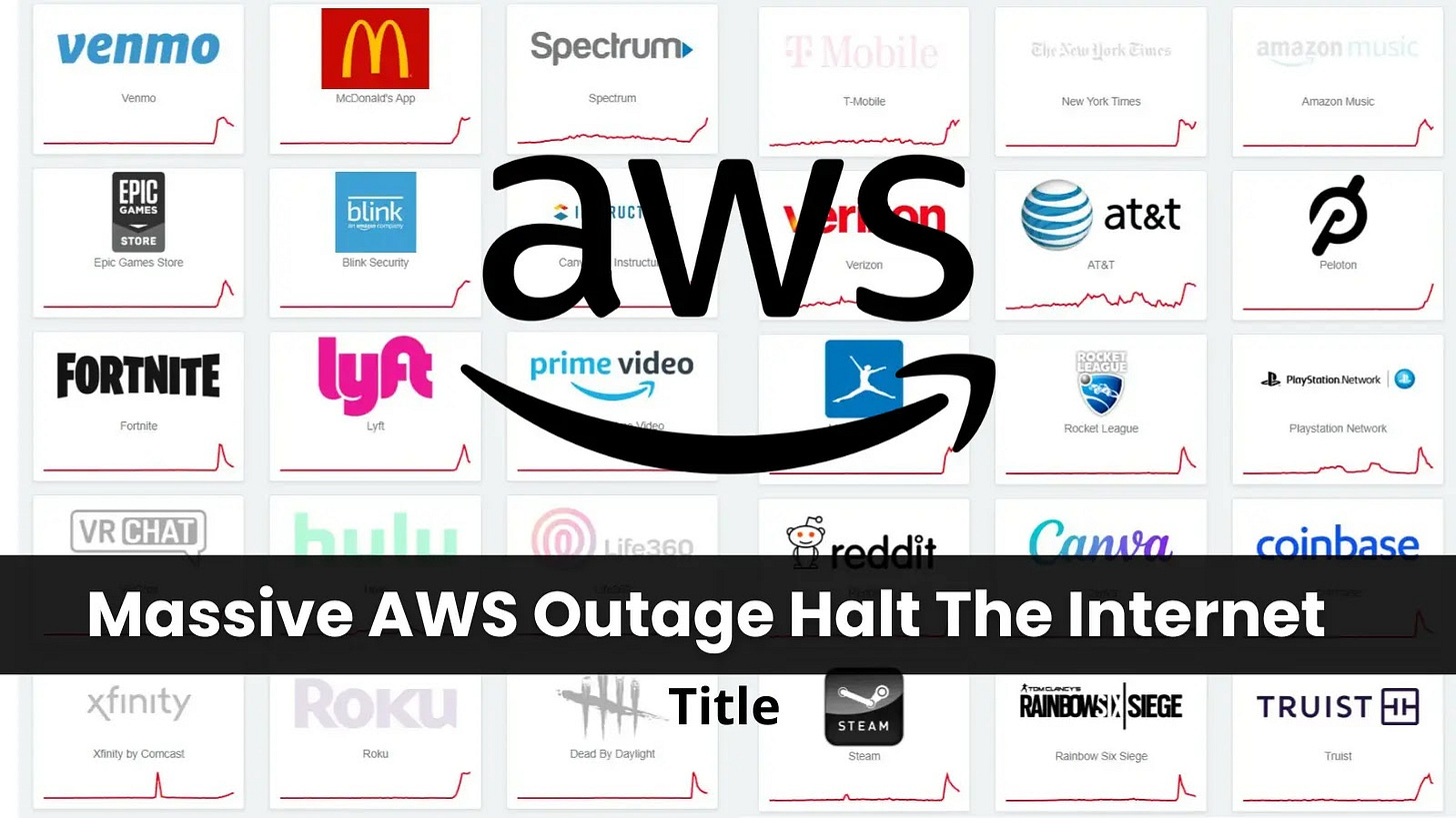 Massive AWS Outage Halt The Internet - Disrupting Snapchat, Prime Video,  Canva, and More