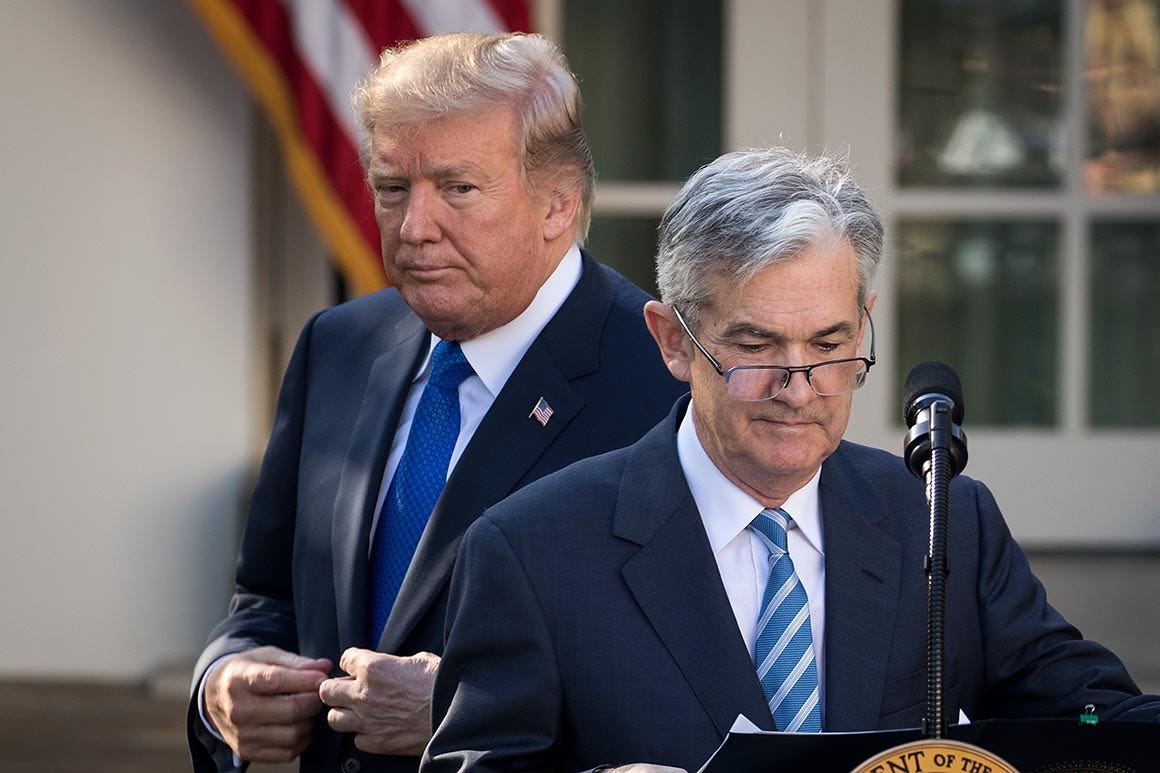 The strange case of Donald Trump vs. Jerome Powell - POLITICO The strange case of Donald Trump vs. Jerome Powell - POLITICO