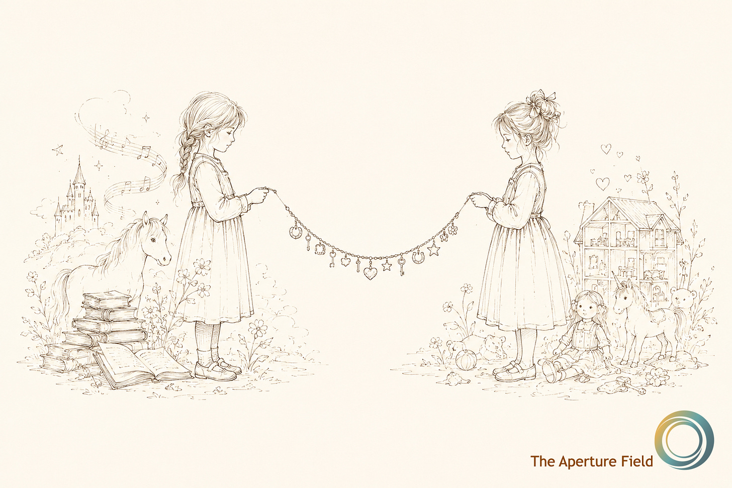 Two girls with different lives sharing a charm bracelet
