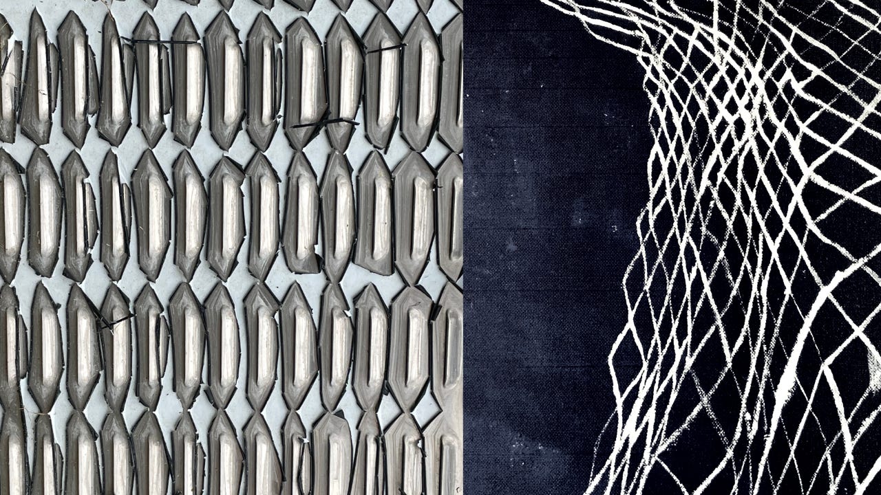 two juxtapositioned abstract images of displayed as samples of the Remnants digital asset pack as described in the article two juxtapositioned abstract images of displayed as samples of the Remnants digital asset pack as described in the article