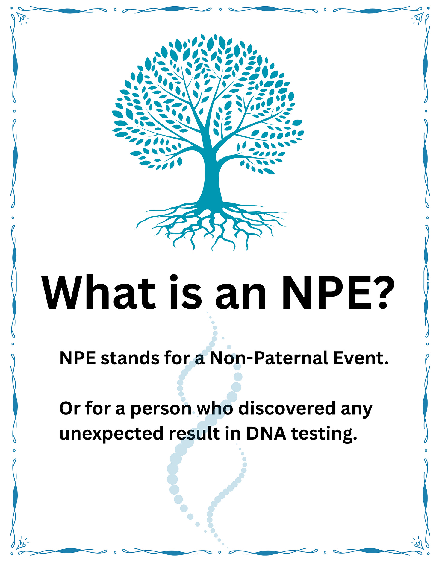 Image defining NPE: Non-Paternal-Event in DNA testing