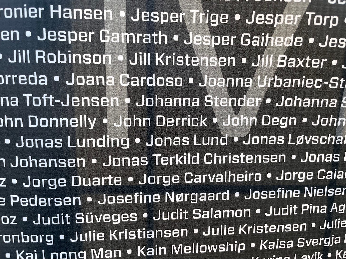 Wall of runners at Copenhagen Half Marathon