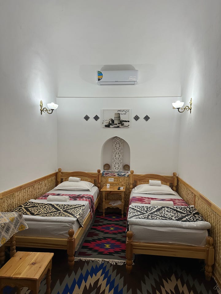 The former madrasa-turned-inn in Khiva