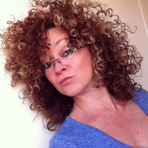 Images of curly hair in 3B/3C curl pattern.