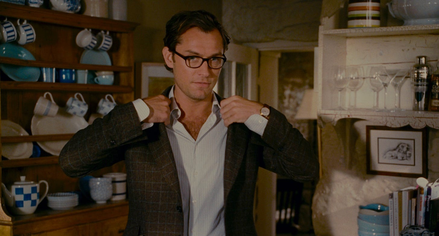 The Holiday: Jude Law's Brown Plaid Jacket and Tie » BAMF Style