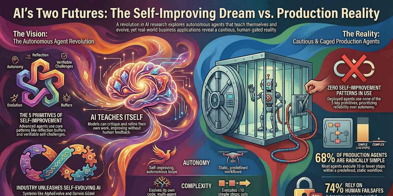 The Quiet Revolution Was Louder in Theory: From AlphaEvolve & Darwin Gödel Machines to “please don’t touch the weights” — a tale of two agent futures in 2025