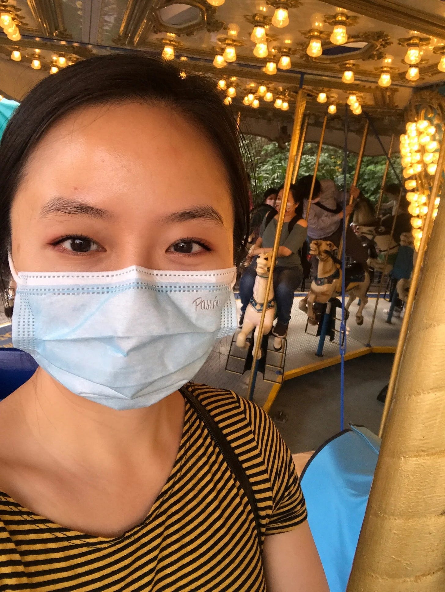  A selfie to commemorate the romantic merry-go-round ride ;) 