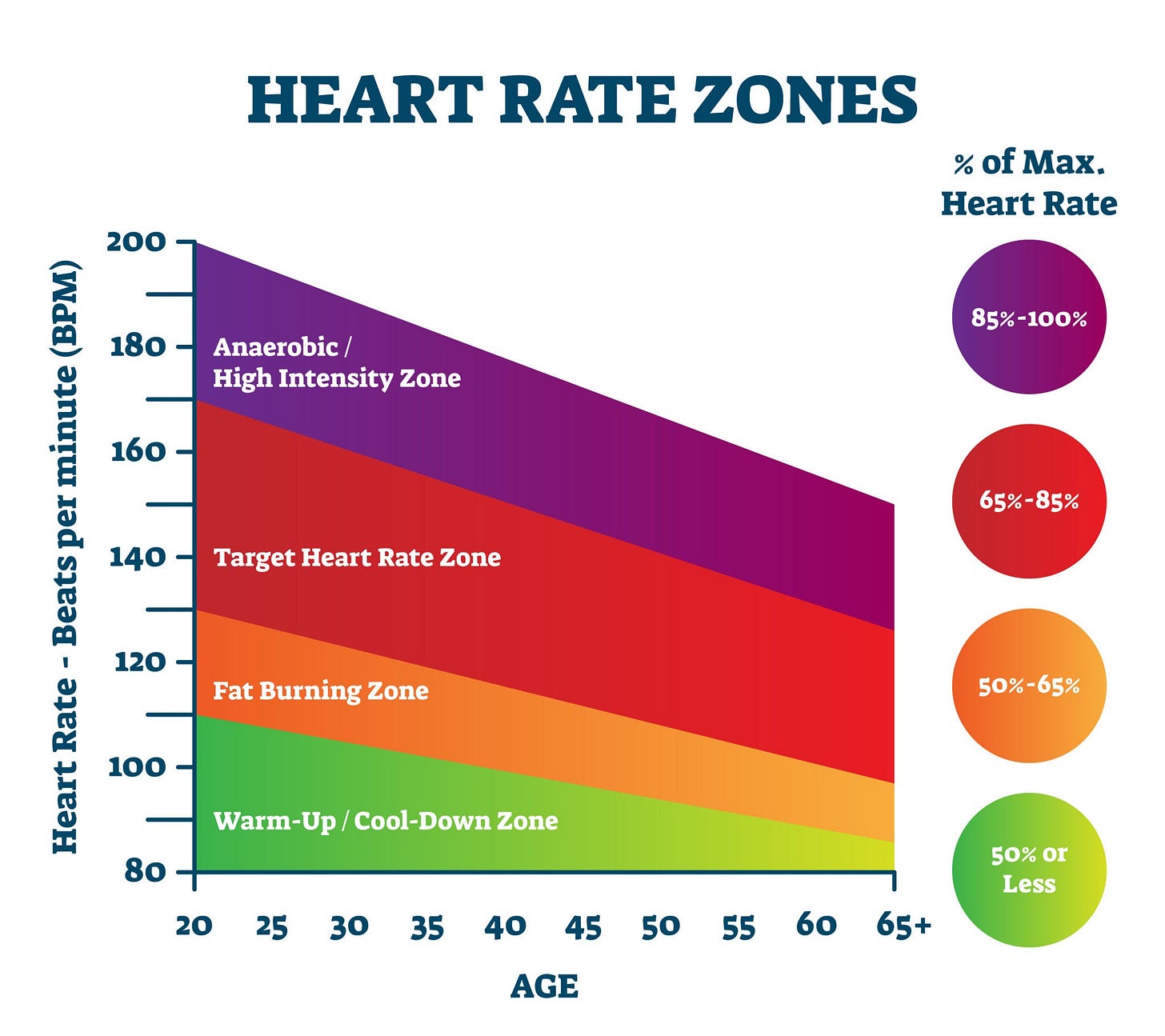 Image of heart rate training zones chart Image of heart rate training zones chart
