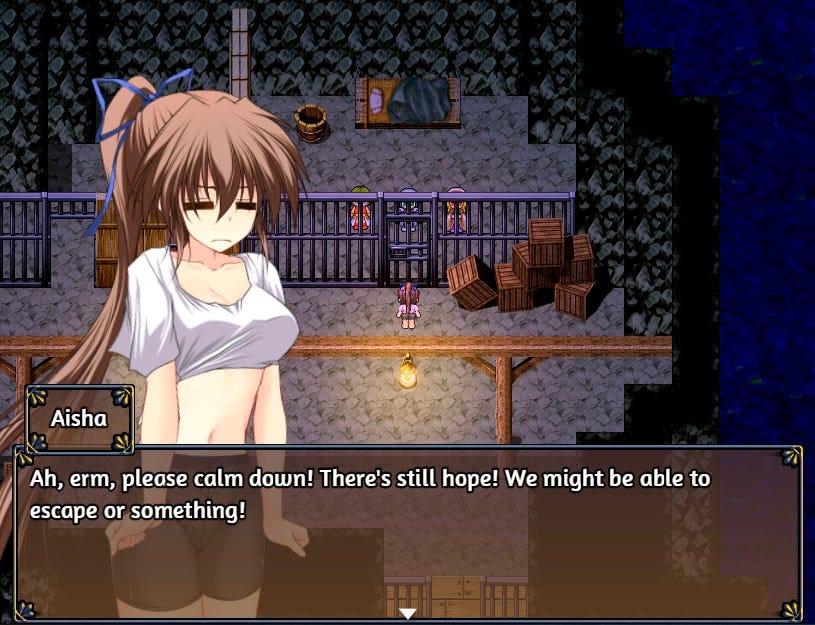 Aisha tells a group of female prisoners to be patient