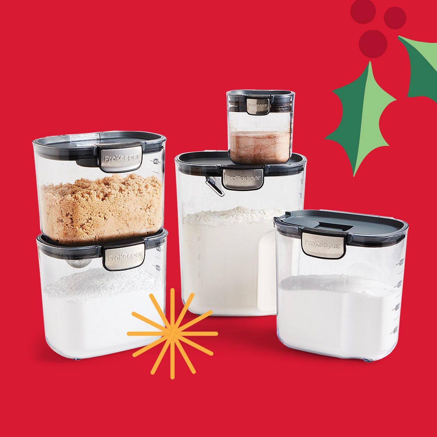 A group of containers with different types of flour

Description automatically generated