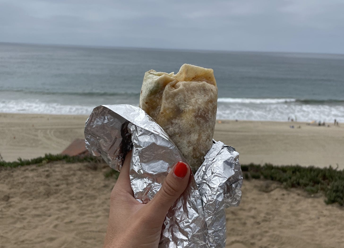 A Phanny's burrito by the beach A Phanny's burrito by the beach