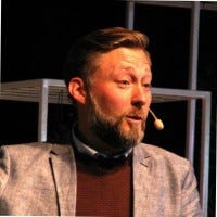 LEFT TO RIGHT: Mark Zuckerberg (Kyle Grullot/Bloomberg); writer Brian Merchant (Wikipedia); Professor Grit M. Phelps (Cornell U); GenAI critic Johan Cedmar-Brandstedt (LinkedIn); medical researcher Almira Osmanovic Thunström (LinkedIn); SW engineer and technologist Jay Desmarais (Dev.to)