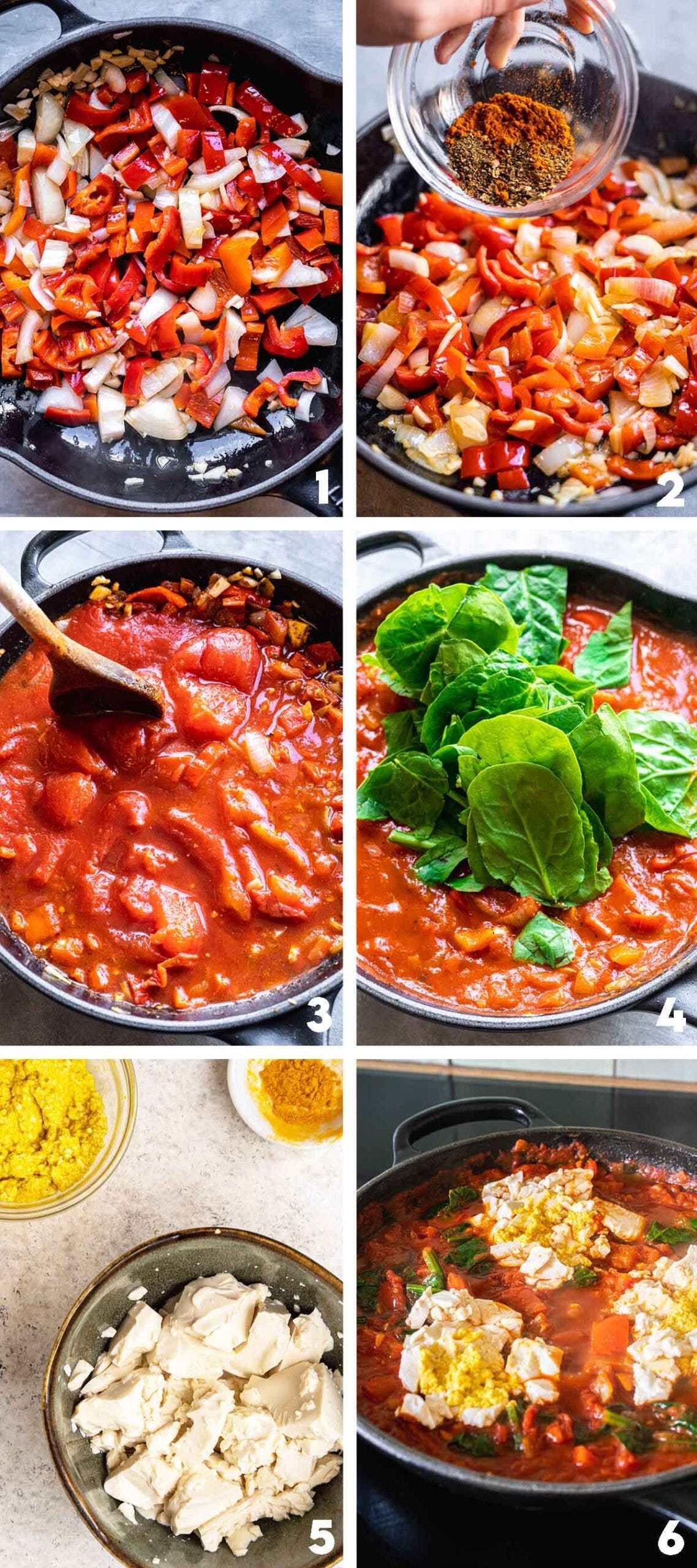 Vegan Shakshuka step-by-step method