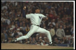 Mo throws a pitch in Game 6 of the 1996 World Series. Photo courtesy of Yahoo! Mo throws a pitch in Game 6 of the 1996 World Series. Photo courtesy of Yahoo!