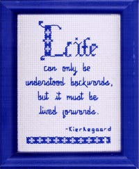 Cross-stitched Plaque