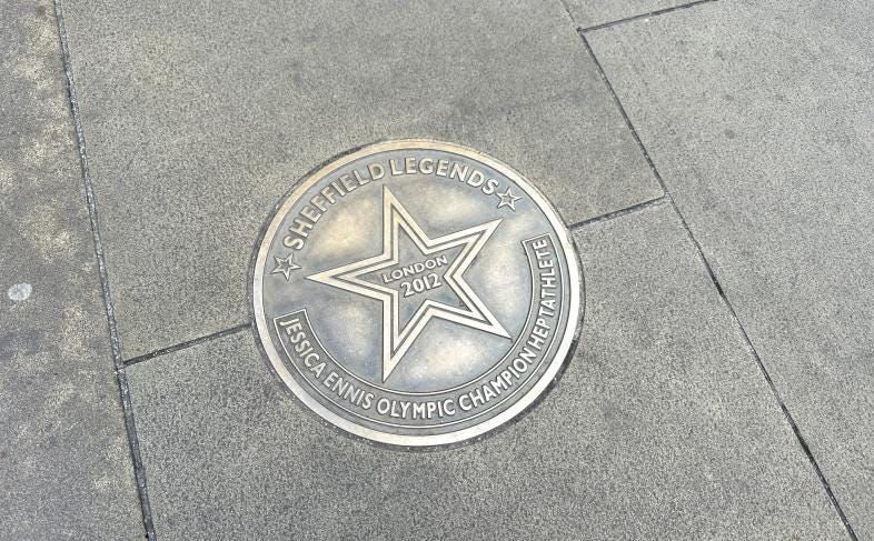 Jessica Ennis' Sheffield Legends plaque