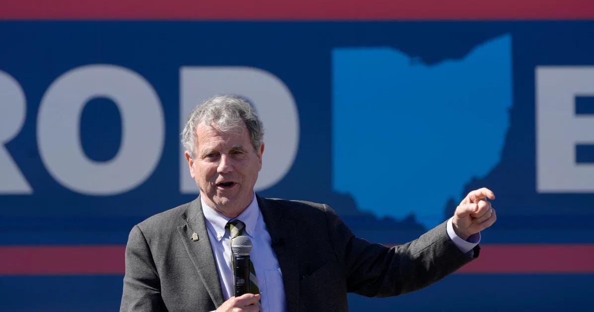 Democratic Senate candidate Sherrod Brown speaks at a campaign rally in Ohio Democratic Senate candidate Sherrod Brown speaks at a campaign rally in Ohio