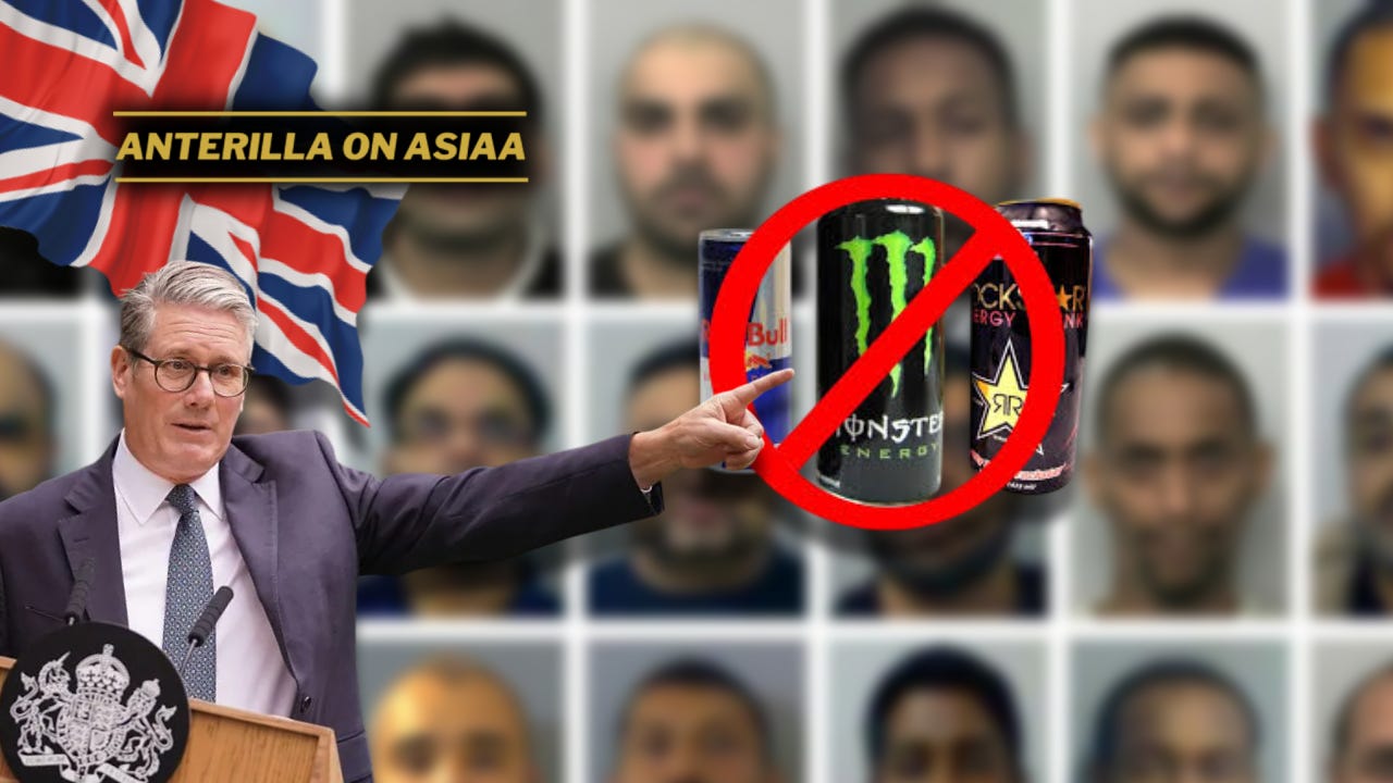 Samaan aikaan kun maan lapset joutuvat kirjaimellisesti aseistautumaan muslimimiehiä vastaan, sen vasemmistolainen pääministeri kertoo olevansa huolestunut energiajuomista. Samaan aikaan kun maan lapset joutuvat kirjaimellisesti aseistautumaan muslimimiehiä vastaan, sen vasemmistolainen pääministeri kertoo olevansa huolestunut energiajuomista.