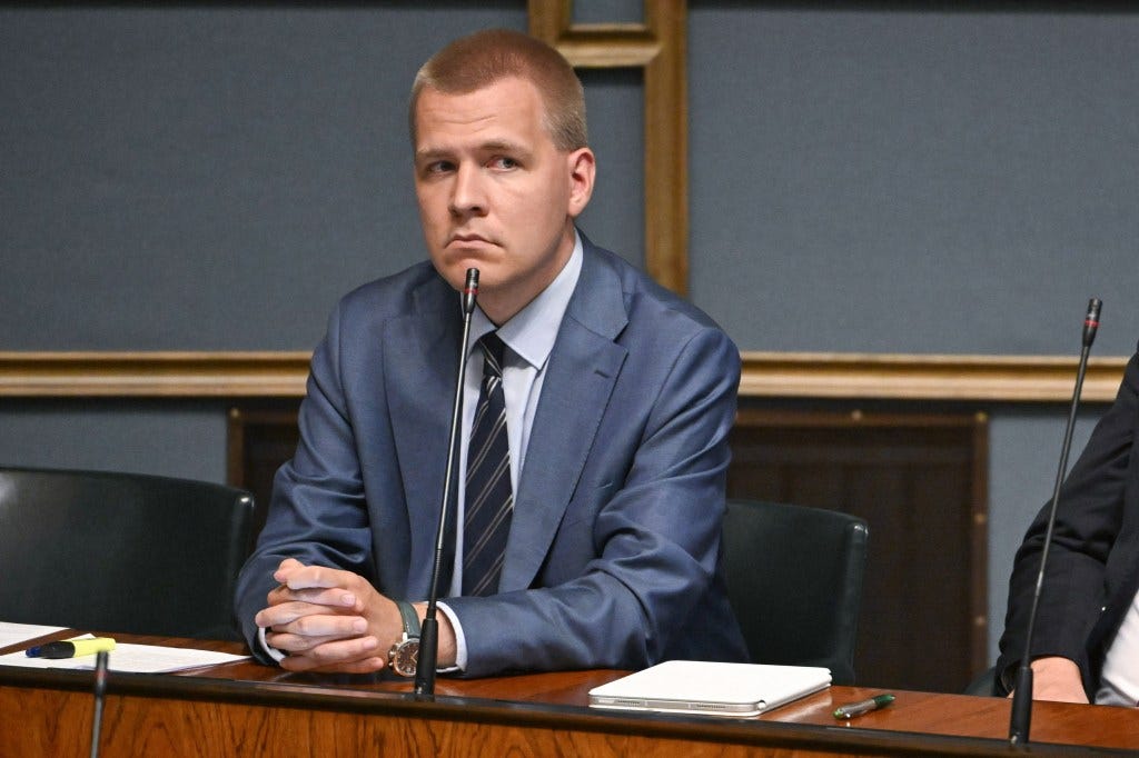 Photo of Eemeli Peltonen, a member of the Finnish parliament.