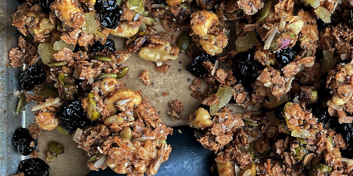 Clumpy, Not-Too-Sweet Granola