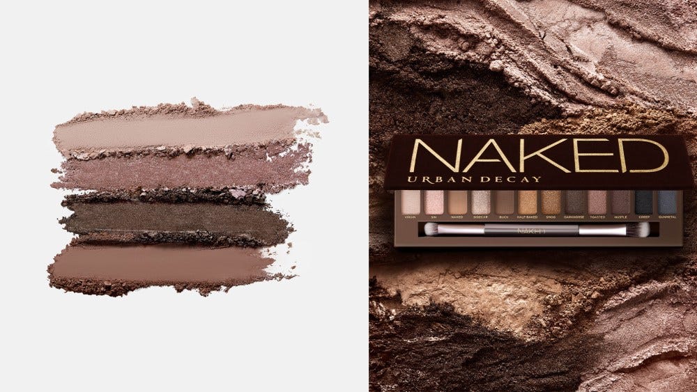 eyeshadow palette on a white background