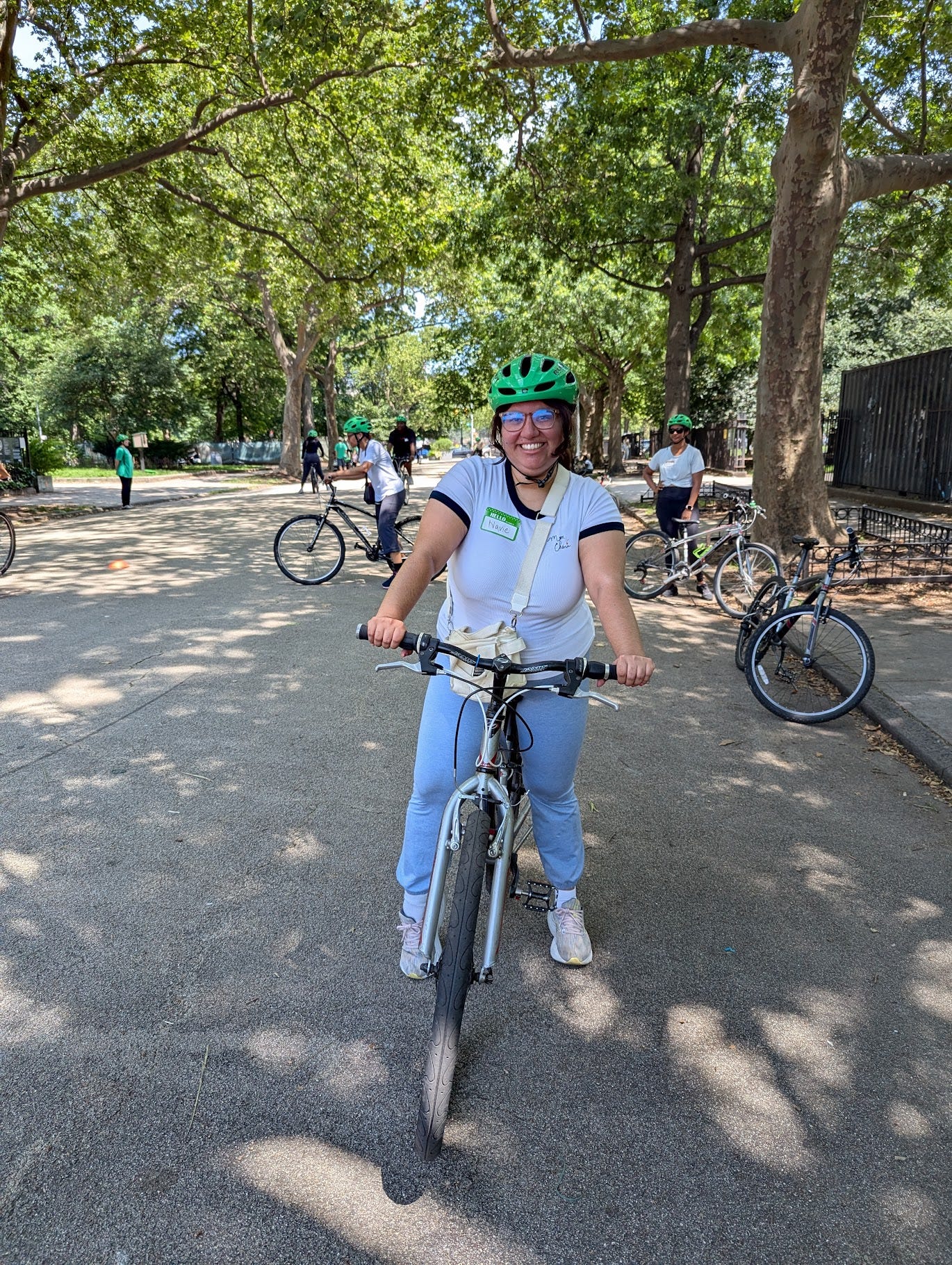 Biking.