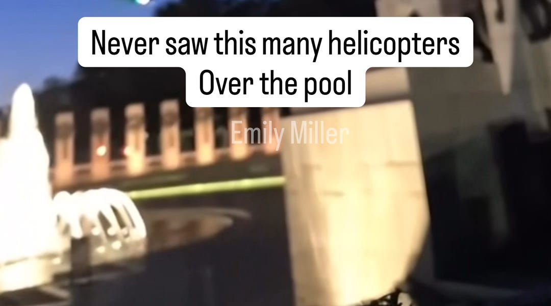 Did Trump secretly fly over the Lincoln Reflecting Pool?