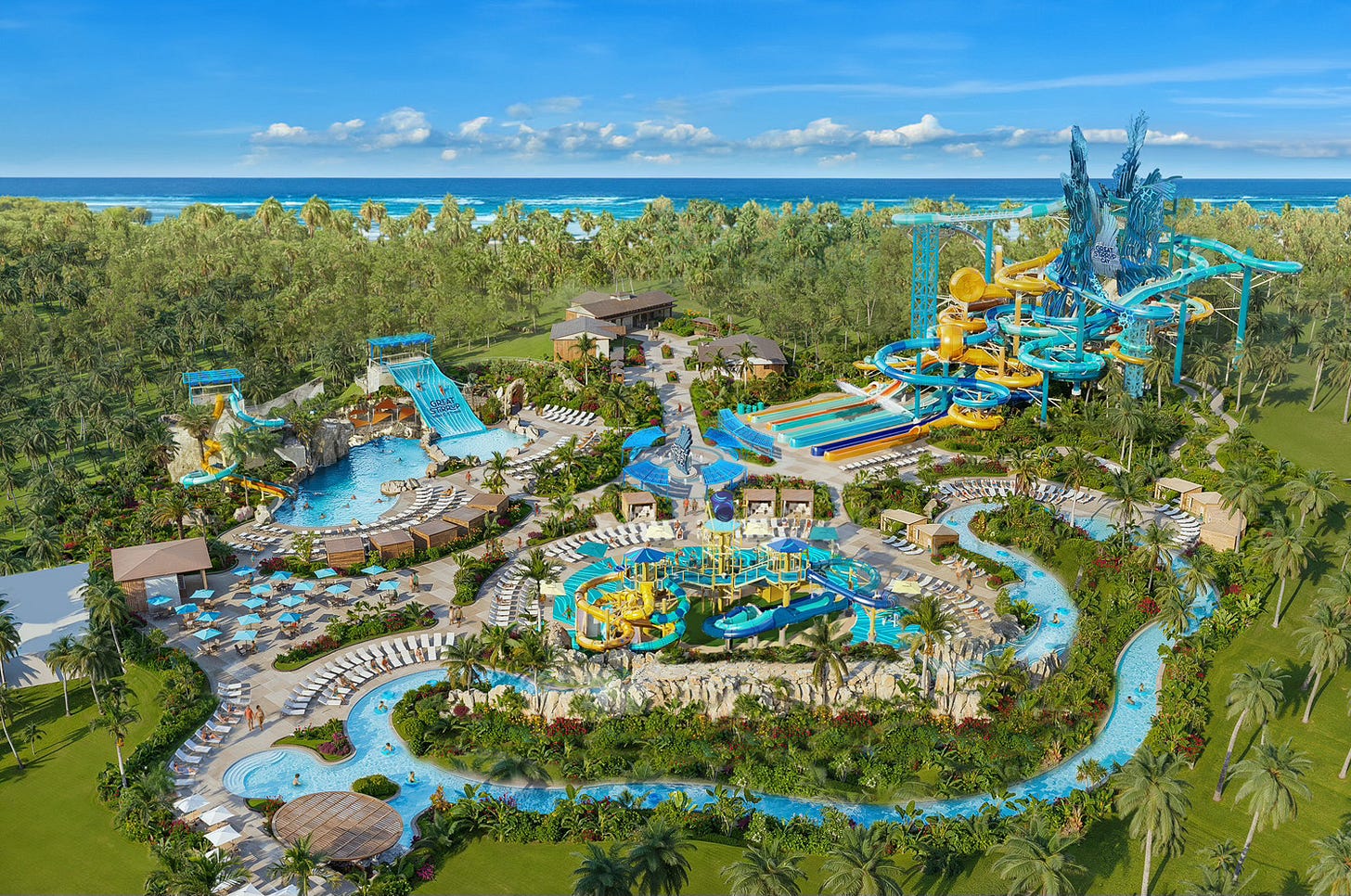 Rendering of NCL Great Tides Waterpark at Great Stirrup Cay Rendering of NCL Great Tides Waterpark at Great Stirrup Cay