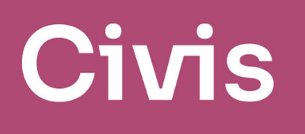 Logo. Civis (em letra branca sobre fundo lilás)