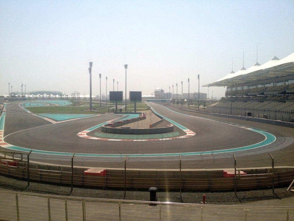 Yas Marina Circuit from the north stand