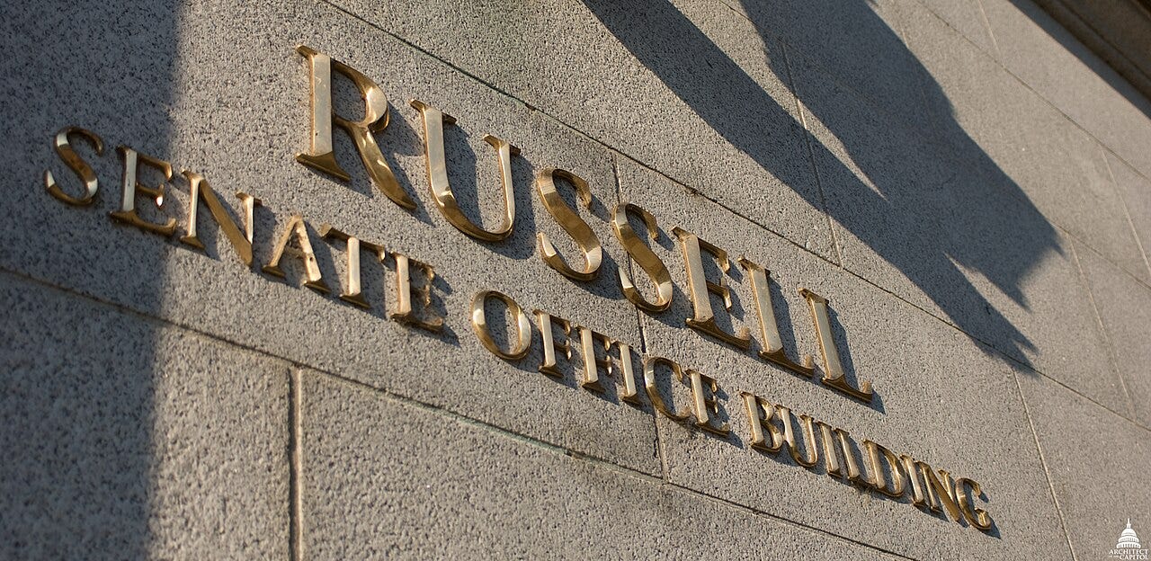 Photo: USCapitol / Wikimedia Commons (Public domain) Exterior of Russell Senate Office Building