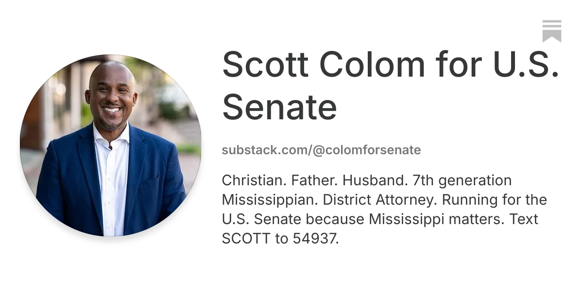 Scott Colom for U.S. Senate | Substack