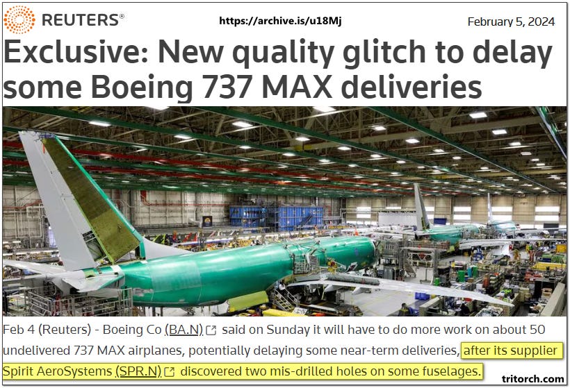 reuters new quality glitch to delay some boeing 737 max deliveries