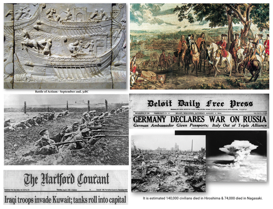 A collage of images of soldiers and war

AI-generated content may be incorrect.