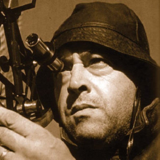 Vito Dumas with his sextant Vito Dumas with his sextant