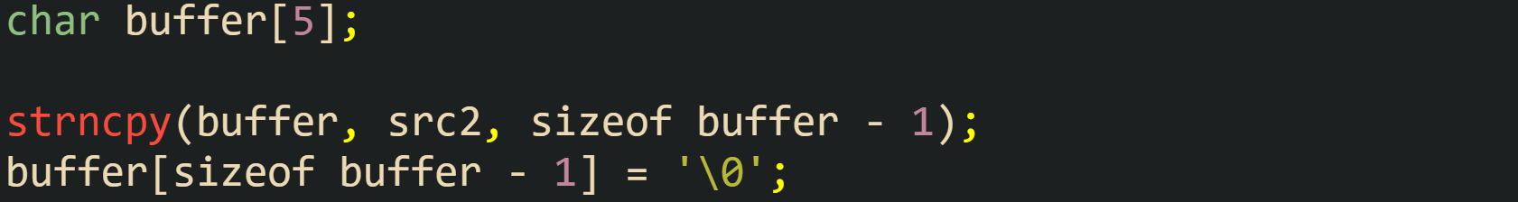 Working with C Strings and Null Terminators