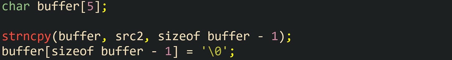 Working with C Strings and Null Terminators