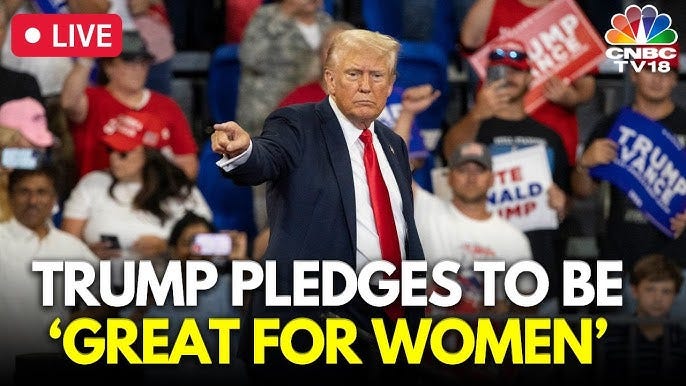 Donald Trump LIVE: Trump Pledges to be 'Great For Women and Their  Reproductive Rights' | USA | N18G - YouTube