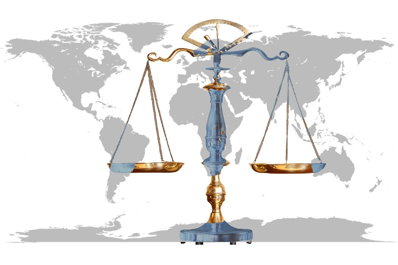 Free law world legal illustration