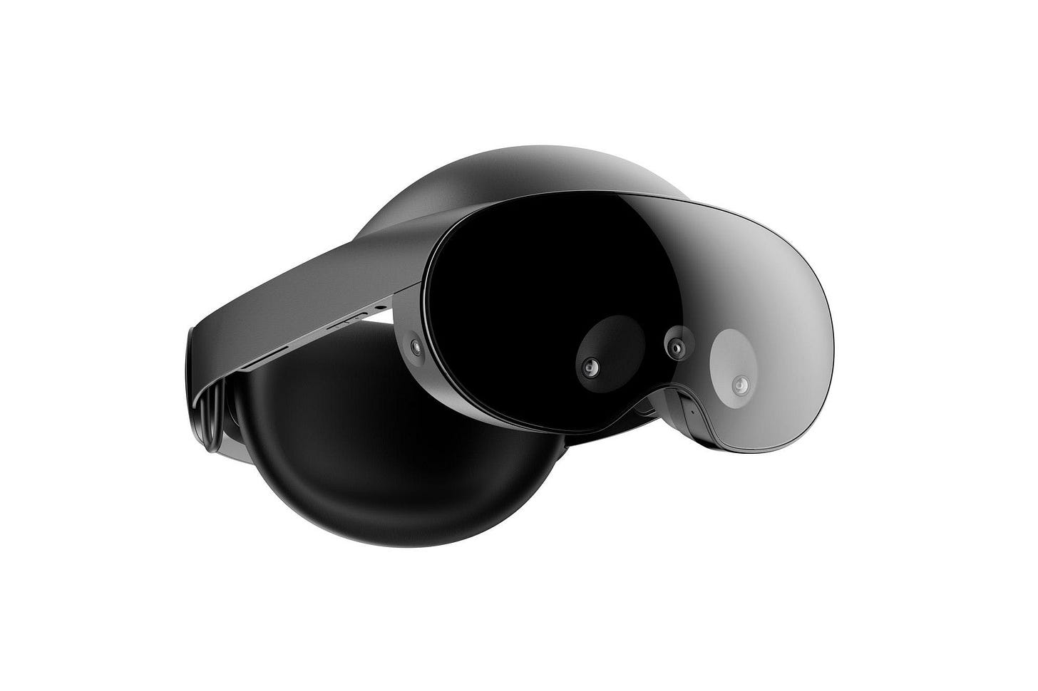 A picture of the Meta Quest Pro from the front.