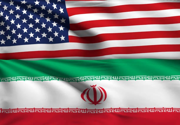 iran - iranian flag usa flag with no texture - iran war stock pictures, royalty-free photos & images