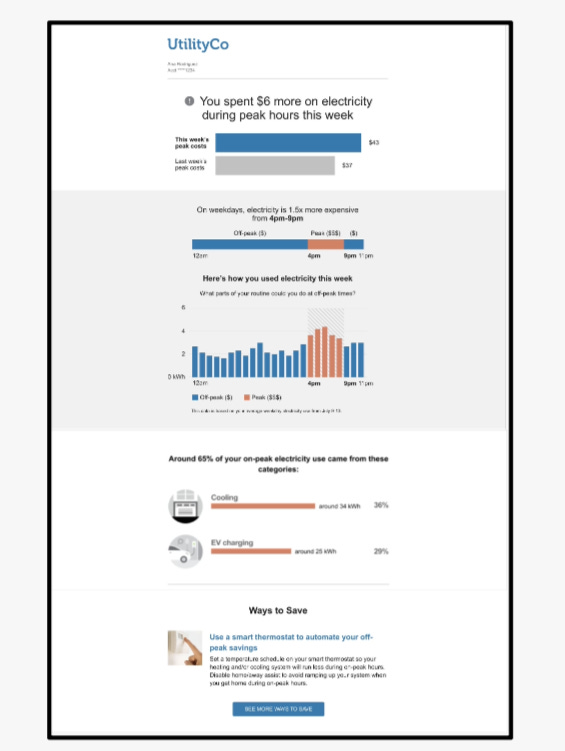 Opower's third email draft