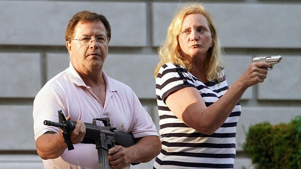 Mark and Patricia McCloskey: What really went on in St Louis that day? Mark and Patricia McCloskey: What really went on in St Louis that day?