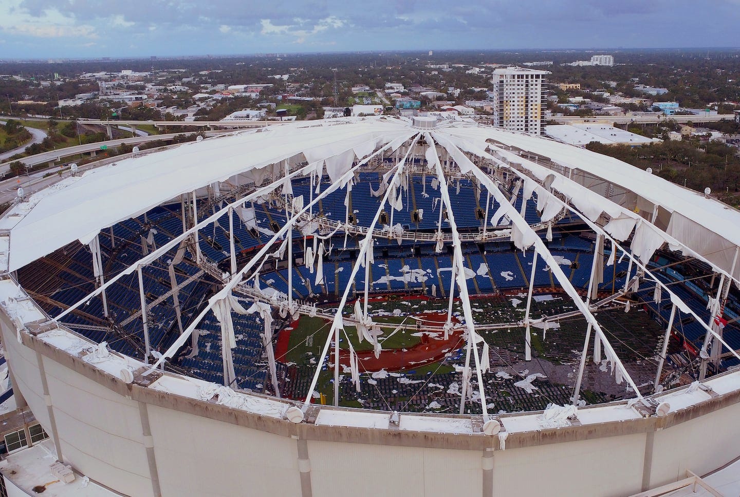 Tropicana Field Hurricane Damage