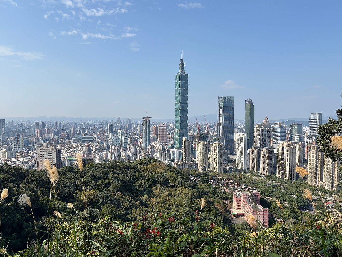 View of Taipei from Elephant Peak. View of Taipei from Elephant Peak.