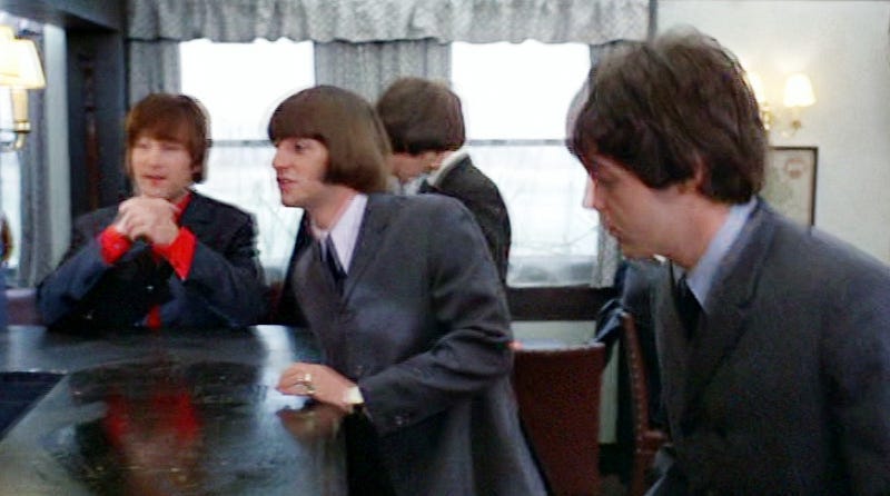 The Beatles inside the City Barge pub