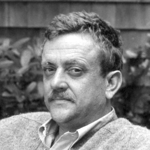 Black-and-white photograph of sci-fi author Kurt Vonnegut, who wrote the short story "2 B R 0 2 B."