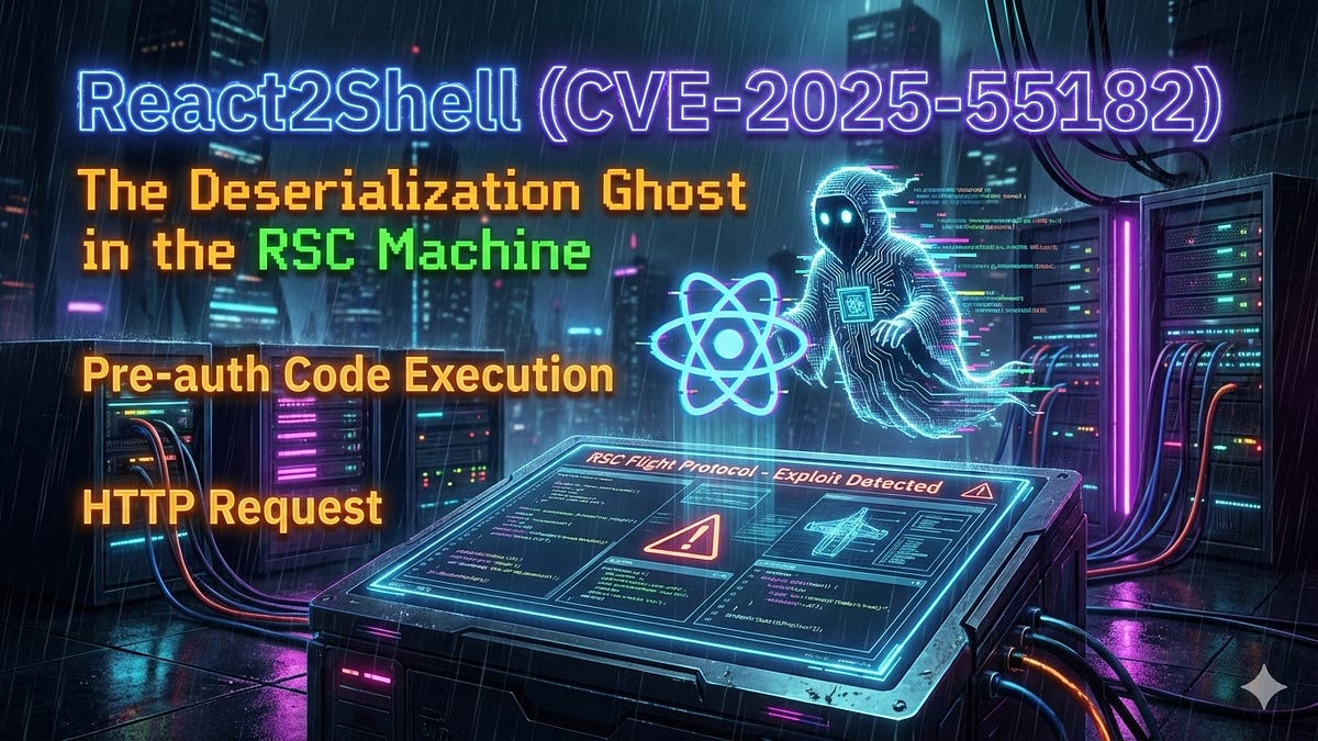 react2shell campaign patch rsc stack now: critical... React2Shell (CVE-2025-55182): The Deserialization Ghost in the RSC Machine