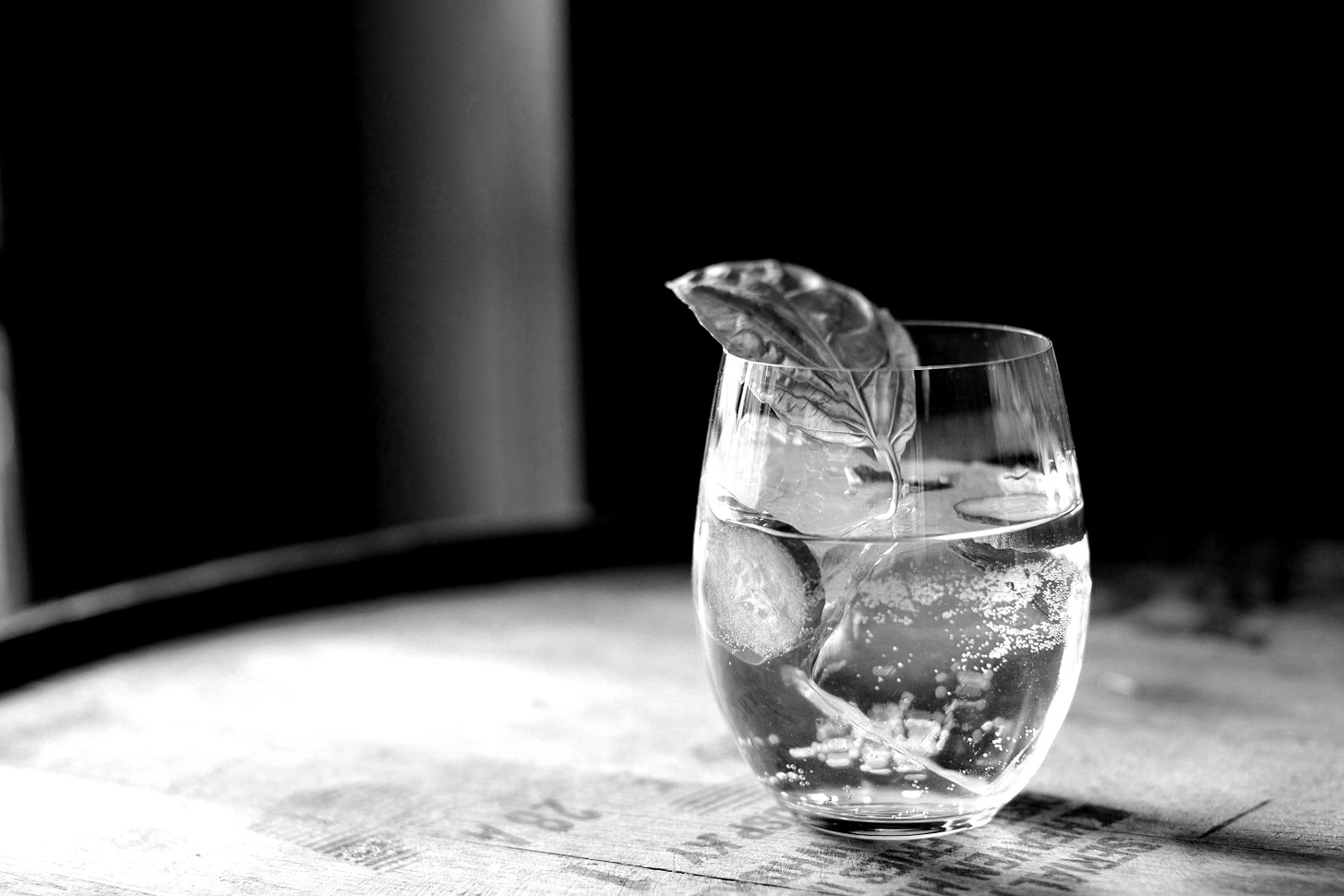 clear drinking glass with green leaf clear drinking glass with green leaf