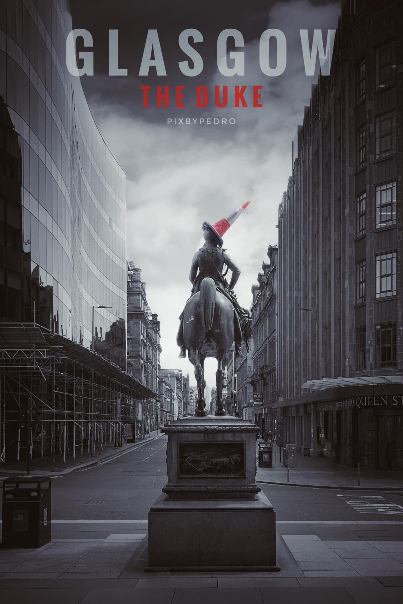 May be an image of text that says "GLASGOW THE DUKE PIXBYPEDRO"